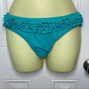 Teal ruffle bikini bottoms NEW